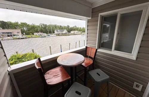 Coinjock House | Knot Three- Balcony View of ICW- Dog Friendly!