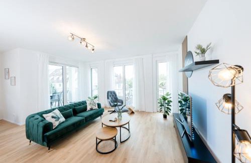 Boeblingen Apartment | koCASA-Apartments 02, Design, City-Center Böblingen, Stellplatz, Balkon, Waipu-Tv