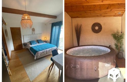 Les 3 Ponts Bed & Breakfast | La chambre haute, son jardin, et, son SPA