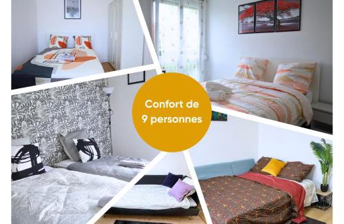 Amiens Nord Apartment | La Pause Franche - Familles et pros, parking, 2 sdb, 9 pers