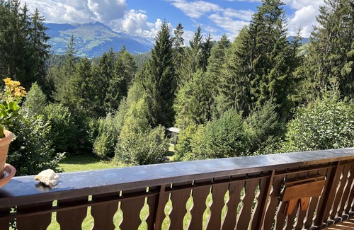 Sagogn Apartment | Laax, Gemütliche Ferienwohnung im Wald in Salums, Ruhe und Natur pur