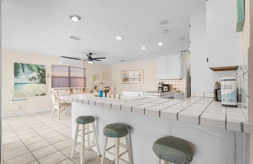 Silver Sands House | Lagoon Beach House: Dock, Pool, & Beach Nearby! Sleeps 11!