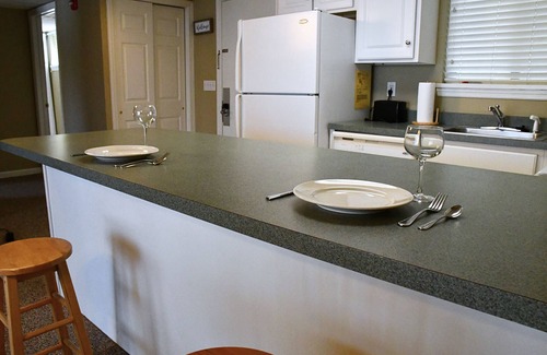 White Mills Condo | Lake Front One Bedroom Condo Boat Slip Included