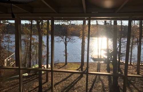 Eatonton House | Lake Sinclair cottage! Open water views, 2BR/1BA, kayaks, dock access.Near ramps