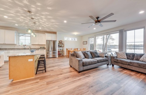New Munster House | Lakefront Burlington Vacation Rental: Dock + Beach