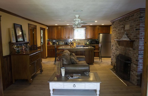 Lebanon House | Lakefront home with large deck and beautiful lake views of Milton 3 Ponds