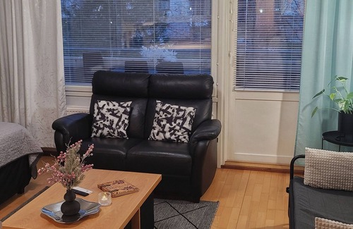 Jyvaskyla Apartment | Lakeside Serenity in Lutakko | sauna, parking, spacious balcony with lakeview