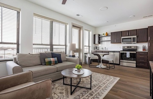 McCordsville Apartment | Landing | Stunning 1BD, Courtyard, Rooftop Lounge