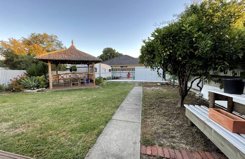 South Plympton House | Large backyard with outdoor seating and BBQ!
