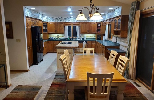Brillion House | Large, cozy lake home near Round Lake Farm, Nordic Center, Road America, Lambeau