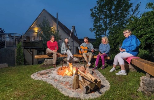 Schonach im Schwarzwald Apartment | Large historic apartment with sauna, fitness room, fireplace, fire pit and garden