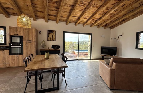Pinarellu Villa | LARGE NEW SHEEPFOLD HEATED SWIMMING POOL SEA VIEW