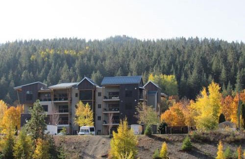 Kellogg Apartment | Large Studio Condo with Full Kitchen Ski NOW Beautiful Balcony Views Hottub Fireplace