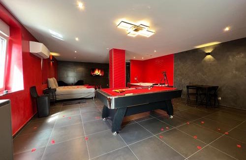 Hoenheim Apartment | Le Confiden'spa Loft 55m2 Jacuzzi - Billard - Cheminée - Terrasse