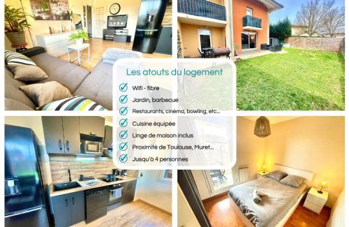 Frouzins Apartment | " Le Jardin des Glycines " Terrasse - BBQ - Wifi