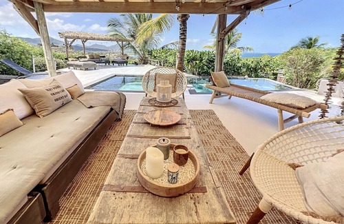 Oyster Pond House | Les Sucriers sea view swimming pool open-air atmospher