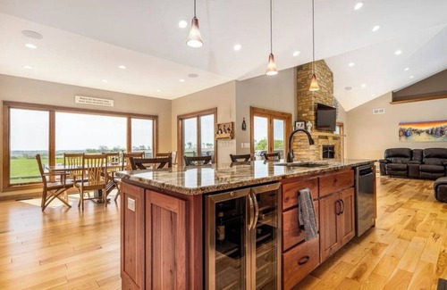 Mineral Point House | Less than one mile from the ATV Trail with a hot tub on deck to end your day!