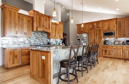 Mineral Point House | Less than one mile from the ATV Trail with a hot tub on deck to end your day!