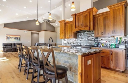 Mineral Point House | Less than one mile from the ATV Trail with a hot tub on deck to end your day!