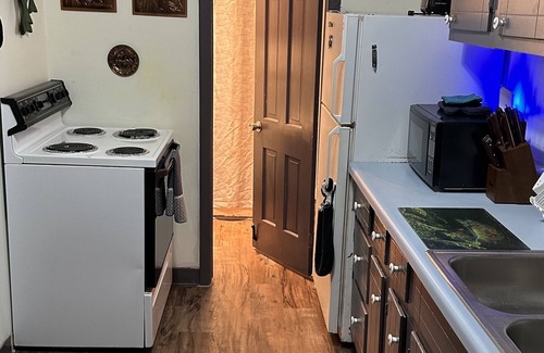 Lakeview Cabin | Little Blue 190 FT from river w/Semi-Private Solar lit Dock/Ramp Wifi Sleeps 8