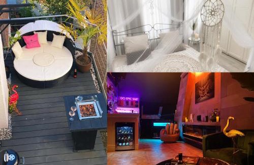 South Antwerp Apartment | LoCo Paradiso - Two kingsize beds, outdoor terrace, DJ booth, bar, cinema, bathtub, kitchen, airco