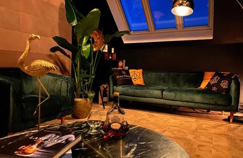 South Antwerp Apartment | LoCo Paradiso - Two kingsize beds, outdoor terrace, DJ booth, bar, cinema, bathtub, kitchen, airco