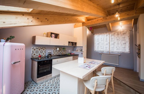 Bussoleno Apartment | Loft, sunny attic of 85 square meters. with terrace overlooking the mountains