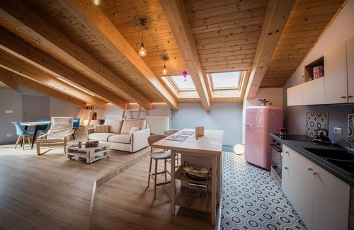 Bussoleno Apartment | Loft, sunny attic of 85 square meters. with terrace overlooking the mountains