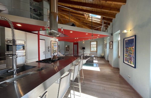 Tremezzo Condo | Loft with lake view and garden