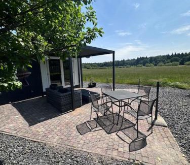 Papenvoort Ski Chalet | Luxe chalet met uniek vrij uitzicht op rustig park in Papenvoort DRENTHE