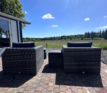 Papenvoort Ski Chalet | Luxe chalet met uniek vrij uitzicht op rustig park in Papenvoort DRENTHE