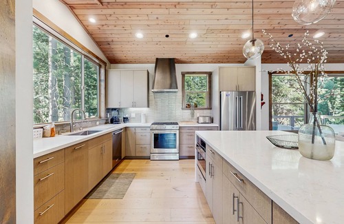 Comstock Acres House | Luxe Estate with Yard, Saltwater Spa, Walk to Lake, Trails Nearby