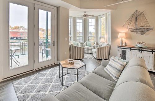 Manistee Apartment | Luxe Manistee Condo with Balcony and River Views!