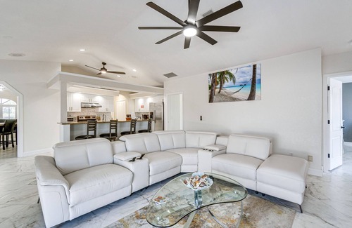 Gulf Cove House | Luxe Waterfront Oasis w/Dock, Heated Pool & Spa!