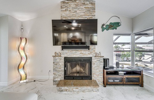 Gulf Cove House | Luxe Waterfront Oasis w/Dock, Heated Pool & Spa!