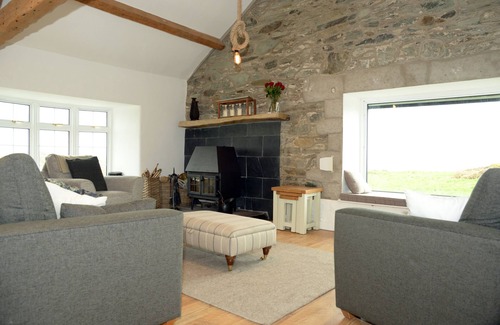 Holyhead Other | Luxury Farmhouse - Porthdafarch - Sea Views, 150m from Beach, Wood-burners