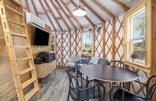 Sears Cabin | Luxury Glamping Yurt with Loft, Wood-Fired Hot Tub