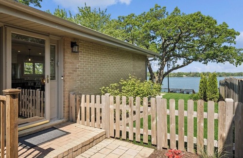 Round Lake House | Luxury Lake Home with Dock, Patio, and Deck!