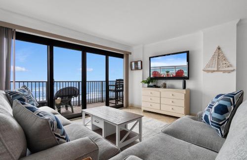 Cherry Grove Beach Apartment | Luxury Oceanfront Condo with Pools, Hot Tub, Gym & Grill by myBeach Vacation Rentals