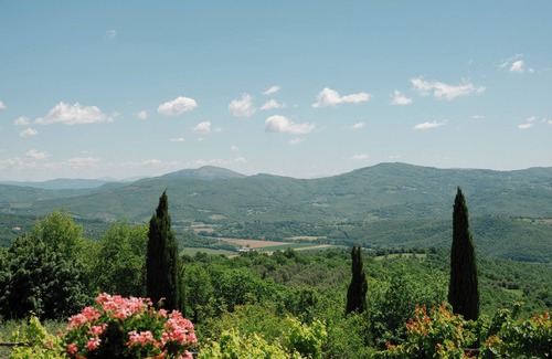 Bivio Lugnano Villa | Luxury Peaceful Villa With Vine Covered Pergola Enjoying Panoramic Views.