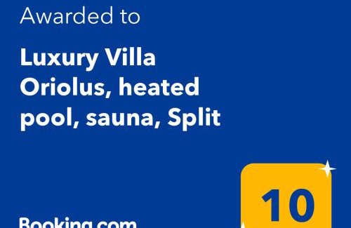 Srinjine Villa | Luxury Villa Oriolus, heated pool, sauna, Split