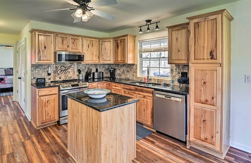 Hickman House | Lyles Peaceful Creekside Home: Hot Tub & Fire Pit