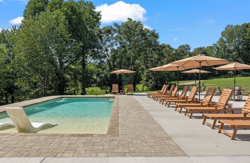 Silver Point Cabin | Magnolia Mountain Escape: Safari Tent Glamping with Heated Pool & Hot Tub & A/C