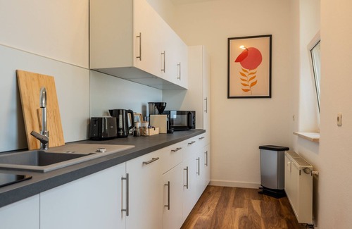 Gera Apartment | Maremar Apartments Familienidyll Boxspringbett Küche Waschen Parkplatz