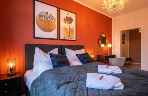 Gera Apartment | maremar - Style Apartment im Zentrum - Luxus Boxspringbett - Küche - Arbeitsplatz - Highspeed WLAN