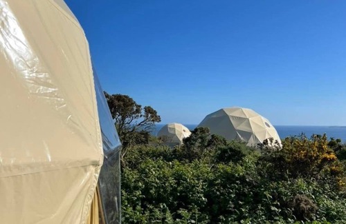 Llanybri Cabin | Marros Hideaway - Geodesic Dome with Sea views