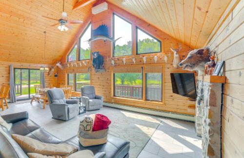 Mio House | Michigan Cabin with On-Site Fishing Pond and Deck