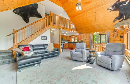 Mio House | Michigan Cabin with On-Site Fishing Pond and Deck