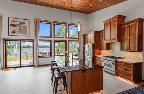 Oneida County House | Minocqua Retreat | Lake Views, Hot Tub & Games
