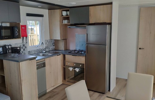Saint-Julien-en-Born House | MOBIL HOME Grand Confort 40m2 - 2 bedr. 6 pers. - Covered terrace - Swimming pool
